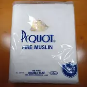 Vtg NOS PEQUOT White Fine Muslin Double Flat Sheet SEE NOTES NEW
