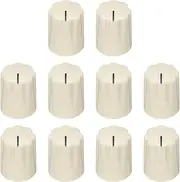 uxcell 10pcs Beige Guitar Effect Pedal Knob, 5/8" Plastic Insert Electric Guitar Knobs for Amplifier Guitar Bass Volume Control
