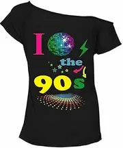 [FAIRY BOUTIQUE] Ladies Short Sleeves I Love The 80s T Shirt Womens 1980s Retro Pop Star Tees Top