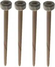 Abaodam 4 pcs Gong Drumsticks with Wood Handle Comfortable Grip Percussion Mallet for Beginners for Drums Gongs and Percussion Instruments