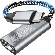 USB C to HDMI Adapter - Type C to HDMI 4K Adapter (Compatible with Thunderbolt 3), Video Audio Output for MacBook Pro/Air, Pixelbook, Surface Go, iPad Pro, XPS,Huawei, Samsung Galaxy S10 S9+ and More