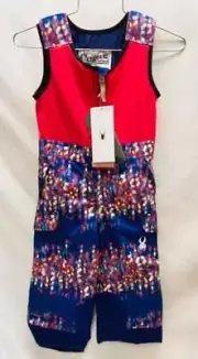 Spyder Bitsy Little Girl's Sparkle Snow Ski Bib Pants Nights Glow Sz 3T NEW