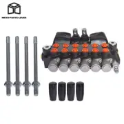 11 GPM 6 Spool Hydraulic Backhoe Directional Control Valve w/ 2 Joystick