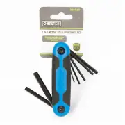 Metric Hex Key Set, Small, Plastic, Fold-Up, 7-In-1 -GS050814