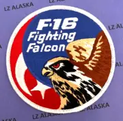 TURKISH AIR FORCE F-16 FIGHTING FALCON FLAG SWIRL PATCH FN1