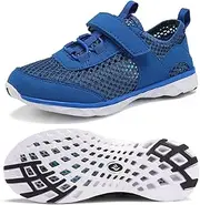 [CIOR] Boys & Girls Water Shoes Aqua Shoes Swim Shoes Athletic Sneakers Lightweight Sport Shoes(Toddler/Little Kid/Big Kid) Blue Size: 4.5 Big Kid