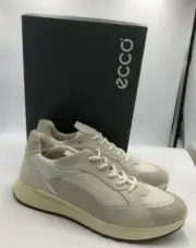 ECCO Women's St.1 Trend Sneaker Shadow White White Size US 10
