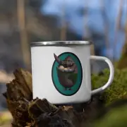"Egg Goblin" Enamel Mug Monster Cute Grotesque