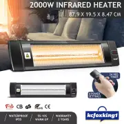 Maxkon Infrared Heater 2000W Radiant Electric Strip Heat Outdoor Patio Bar Home