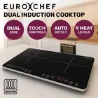 EUROCHEF Double Induction Cooktop Portable Electric Cooker Hob Dual 2 Zone