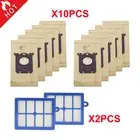 10PCS Dust Bag & Hepa Filter For Electrolux E201B For Philips FC8021 Cleaner