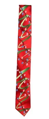 Men's Jerry Garcia Christmas Lights Necktie Red Green Orange - NWT