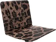 [Healvian] PU Leopard Print Passport Holder with Protection Stylish Travel Wallet for Men and Women Multiple Card Slots Passport and Ticket Organizer Chic Travel Accessory