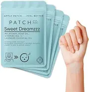 SMARTPOINT Sleep Aid Patches – Fast-Acting Transdermal Patch for Better Sleep, Easy to Apply on Wrist or Arm, Clear & Discreet, Small Size 1.18"x1.18", 12 Count (6 Packs of 4 Patches)