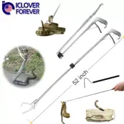 52" Collapsible Snake Tongs Catcher+40" Snake Hook Reptile Grabber Handling Tool