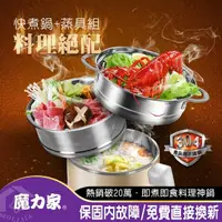 在飛比找momo購物網優惠-【MOLIJIA 魔力家】即食行熱-多功能美食料理電火快煮鍋