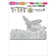 New Stampendous RUBBER STAMP cling House Mouse BUTTERFLY SOARING free USA ship