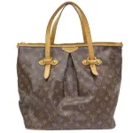 【二手名牌BRAND OFF】LOUIS VUITTON LV 路易威登 原花 PVC塗層帆布 PALERMO GM 兩用包 M40146