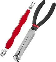 Generic Electrical Disconnect Pliers for Automotive Connector Disconnection Tools, Straight Red