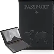 [ILIYAH] Passport Cover Passport Holder Travel Wallet Passport Case Slim Travel Document Organizer Stylish Travel Wallets(Black)