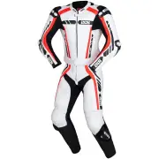Sport RS-800 1.0 White Black Red 2PC Leather Motorcycle Suit