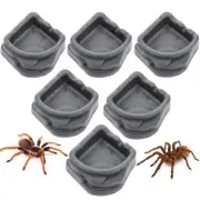 6 Pcs Spider Micro Water Bowl Small Resin Dish for Tarantula Hermit Crab Spid...