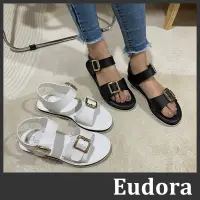 在飛比找蝦皮購物優惠-【Eudora】MIT台灣製 輕量涼鞋 一字涼鞋 魔鬼氈涼鞋