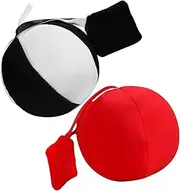 GLSTOY 2pcs Contrast Sensory Balls Plush Soft & Tummy Time for Infants and Ideal Teething & Developmental for Babies 0 12 Months