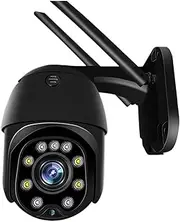 5MP PTZ Speed Dome WiFi IP Camera 1080P HD Outdoor Security CCTV Surveillance Cam 5X Zoom 8pcs Led IR 30m Camhi(4mm,E/U_5MP WiFi 64GB)