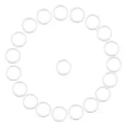20Pcs Baby Pacifier Chain Clips Adapter Holder Soft Baby Relief Holder Rings Bir