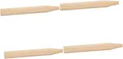 LALAFINA 4pcs Badminton Racket Grip Handle Wood Bat Grip Replacement for Badminton