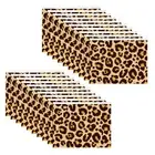 50 Pieces Leopard Makeup Bags Waterproof Cosmetic Bag with Zipper Toiletry Po...