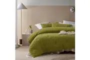 Vintage Design Homewares 3 Pcs Parquet Cacti Green Comforter Set
