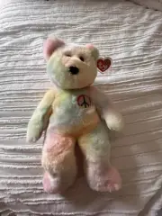 Ty Beanie Buddies Collection: Peace Bear 1996 - Multicolor