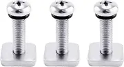 Bolts 3PCS Boat Surfboard Tail Fin Screw Surf Fin Nails Bolt Screws Longboard Sliding Fin Screws Single Fin Screw with Plate Surfing Dowels for Daily use (Size : M4)