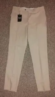 Boohoo MAN Dress Pant Slim Fit Trouser Stone 32S NWT