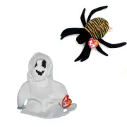 NEW Ty Beanie Babies Sheets The Ghost & Spinner The Spider Plush Vintage (2)