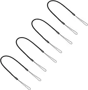 Mini Skater Plastic Elastic Tether Lanyard for Touch Pens Retractable Anti-Lose Tablet Pens Coil Spring Straps Perfect Tool to Tether a Drawing Pen to Touchscreen, Pack of 4 (Black, 11.81-inch)