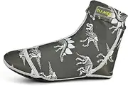 [Duukies] Boys Swimming Socks Dino Non-Slip Beach Socks Dinosaur Motif