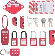 [DAUZ] Safety Lockout Padlocks, Lockout Tagout Kit Ball Valve Lock Circuit Breaker Locks for Industrial Work