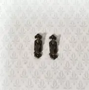 Dollhouse Drawer Pulls Drop Handle x2 1:12 Scale Miniature Antique Bronze S3017