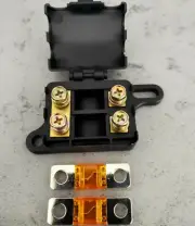 Twin Midi Fuse Holder suits - Dual Battery Installation inc 2 X 30Amp fuses