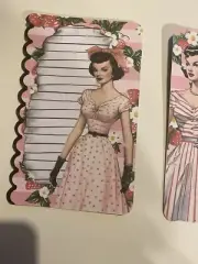2 mid-century, ladies, junk journal, large tags or large cards￼