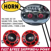 Horn Waterproof Super Loud 110dB Universal Motorcycle Car Electric Bike ATV 2x (for: Daihatsu)