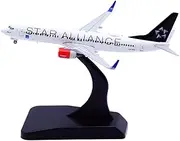 Pre-Built Model Aircraft 9CM Scale Model Aircraft Display 1:400 for Scandinavian Airlines B737-800 LN-RRE Die-cast Airliner Model Miniature Airplane Model