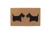Solemate Latex Backed Coir Scotty Dogs 45x75cm Slim Outdoor Stylish Doormat