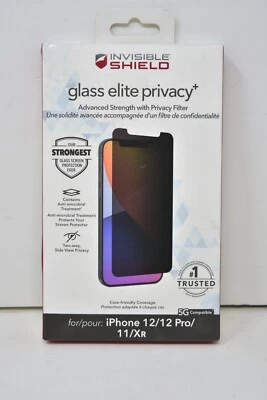 Zagg InvisibleShield Glass Elite Privacy+ Screen Protector for iPhone 12/11/XR