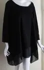 NWT Anthony Original Sz 3X Lace Lux Chiffon Back Jersey Knit Blouse Shirt Top