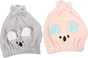 SHERCHPRY 1set Absorbent Fleece Hair Drying Caps Quick Hat for Home Use Random Color Soft Durable Water Absorbing Hair Wraps for Effortless Drying Random Color 2pcs