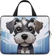 Laptop Case Sleeve Shockproof Computer Carrying Bag Adorable Schnauzer Notebook Case Cover Laptop Bag Water Resistant Computer Cases Tablet Briefcase for Travel Business 12 Inch